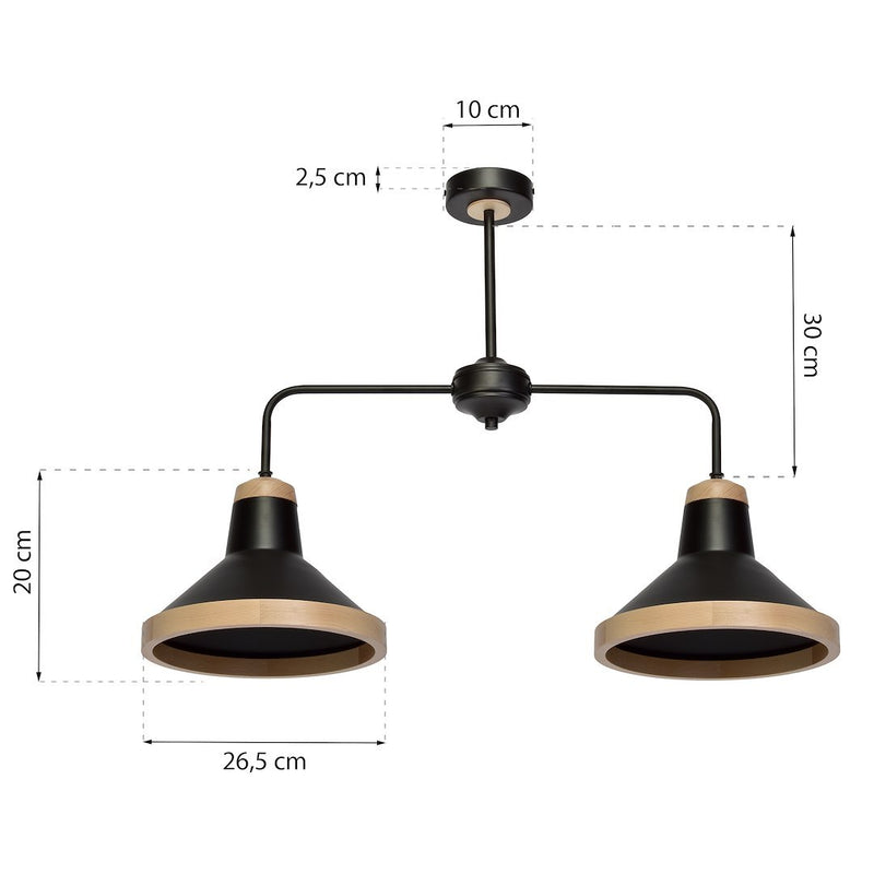 Milagro Salma ceiling lamp E27 H 52.5cm