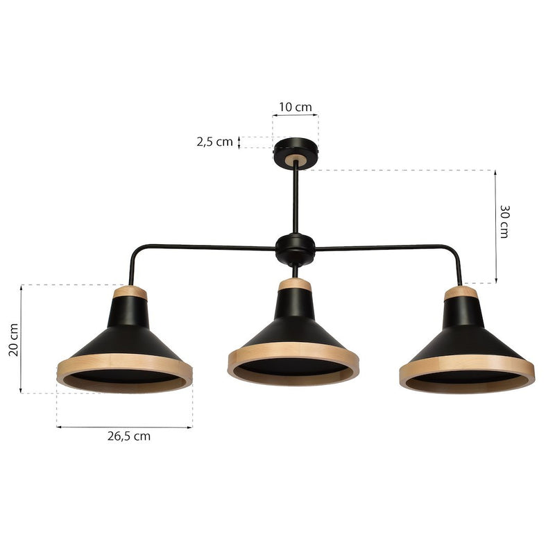 Milagro Salma ceiling lamp E27 H 52.5cm