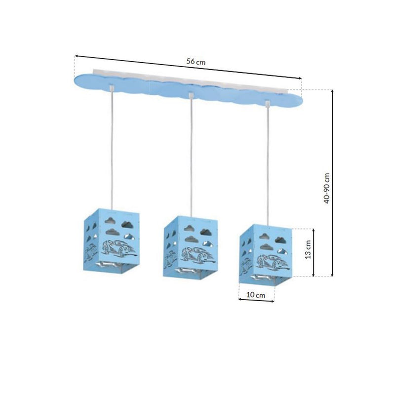 Milagro linear suspension pendant lamp E27