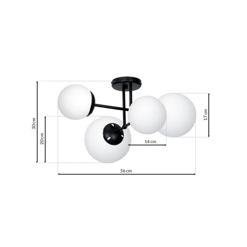 Milagro Lima ceiling lamp E14 H 30cm