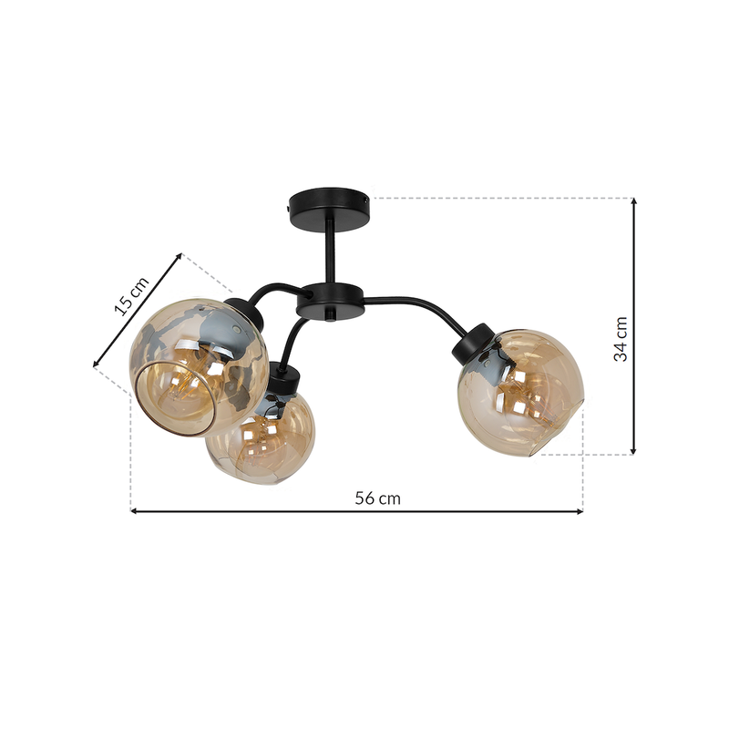 Milagro Sofia ceiling lamp E27 H 34cm