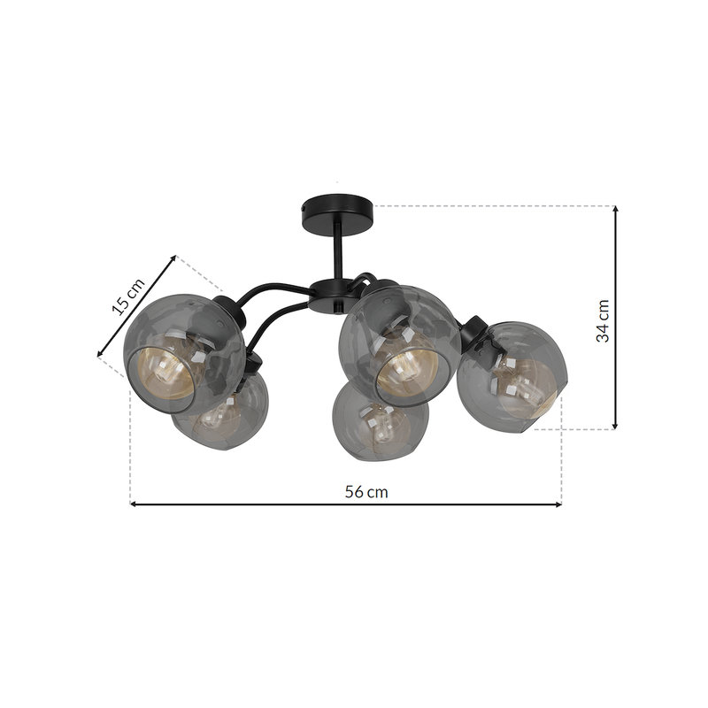 Milagro Sofia ceiling lamp E27 H 34cm