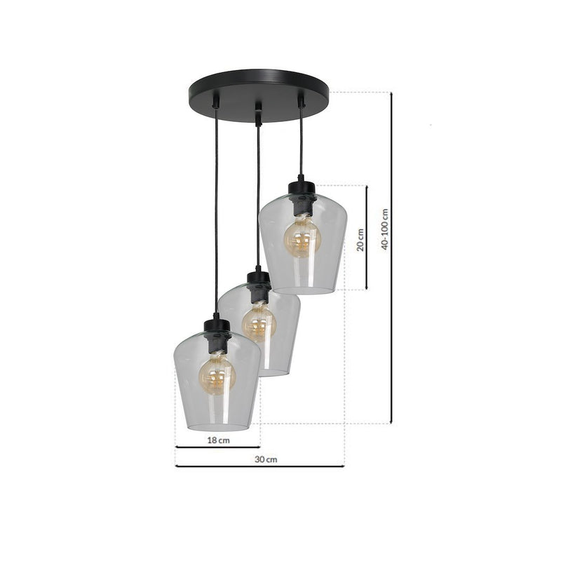 Milagro Santiago pendant lamp E27