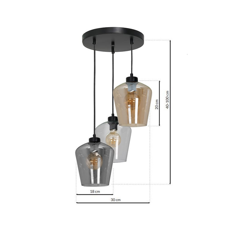 Milagro Santiago pendant lamp E27