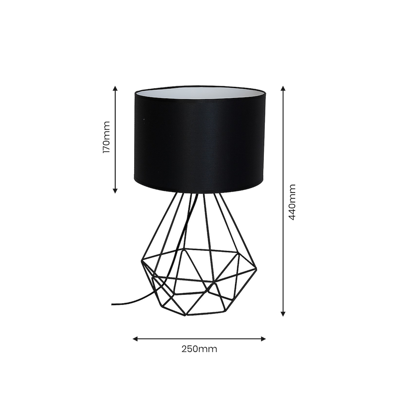 Milagro Basket table lamp E27 H 44cm