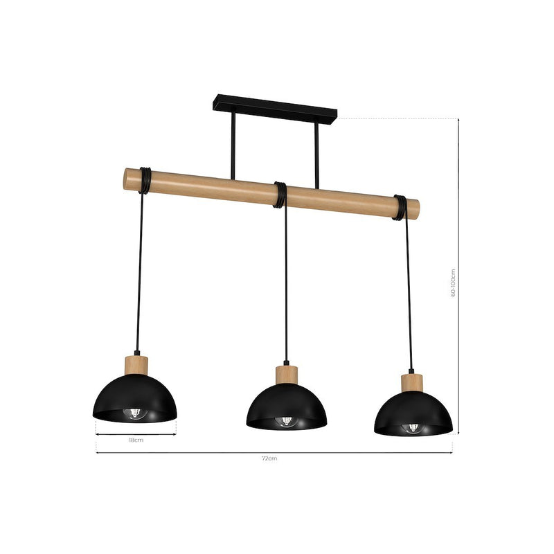 Milagro Eric 3L pendant lamp E27