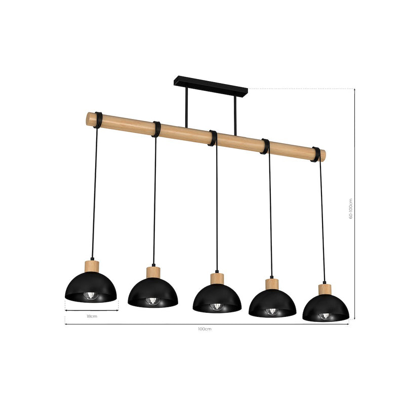 Milagro Eric 5L pendant lamp E27
