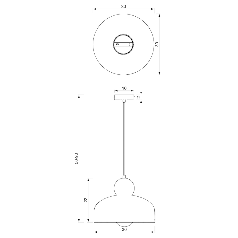 Milagro Harald 1L pendant lamp E27