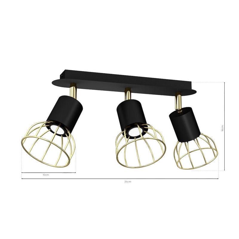 Milagro Dante 3L ceiling lamp GU10 H 16cm