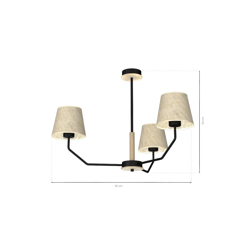 Milagro Etna 3L pendant lamp E27 H 52cm
