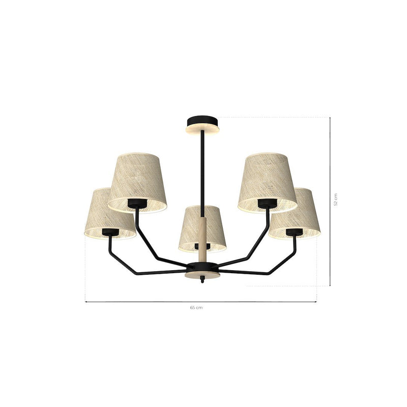 Milagro Etna 5L pendant lamp E27 H 52cm