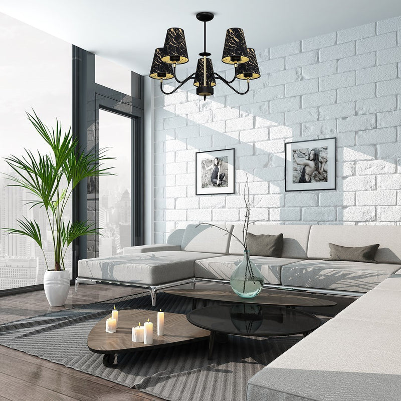 Milagro Hermes 5L pendant lamp E27 H 52cm