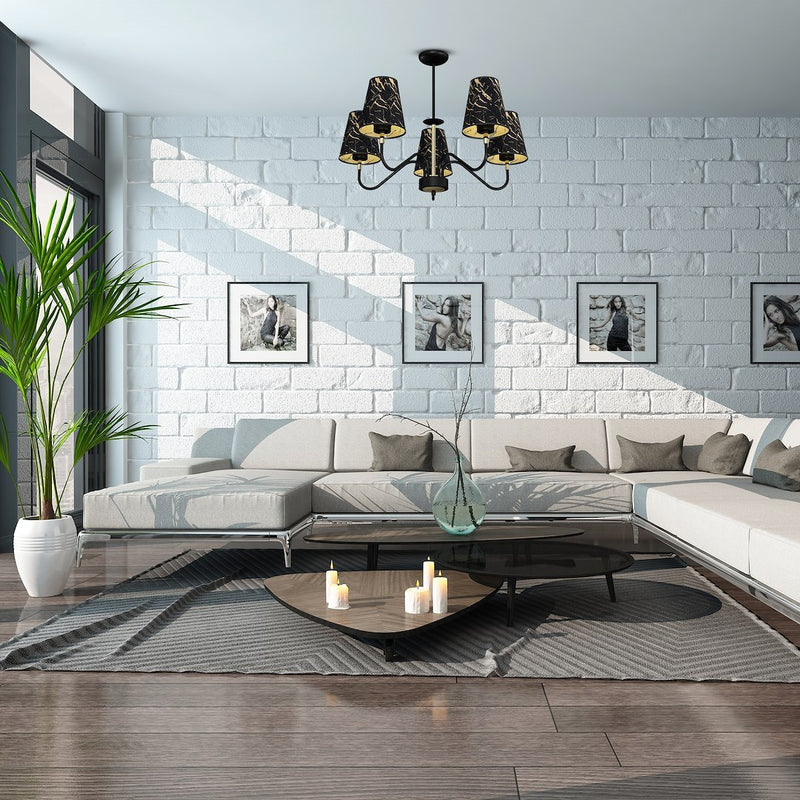 Milagro Hermes 5L pendant lamp E27 H 52cm