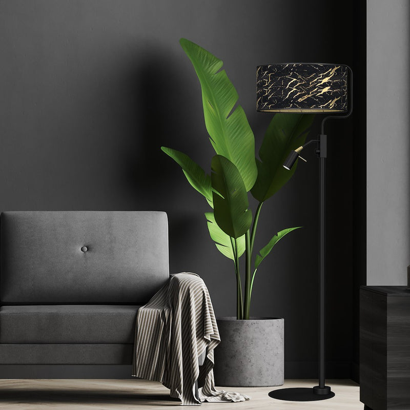 Milagro Senso 2L floor lamp E27 / GU10, black H 150cm