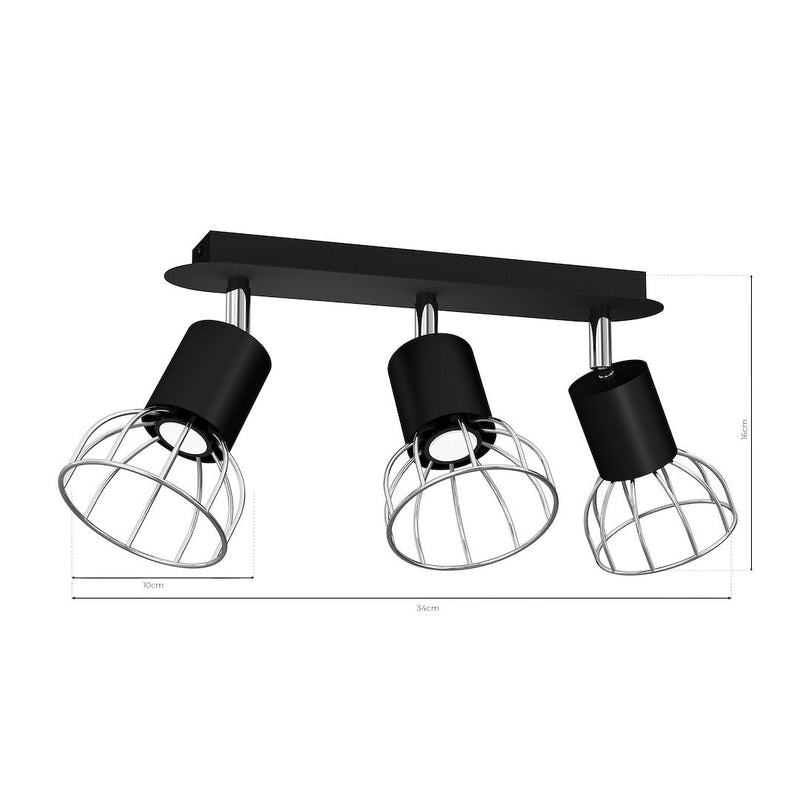 Milagro Dante 3L ceiling lamp GU10 H 16cm