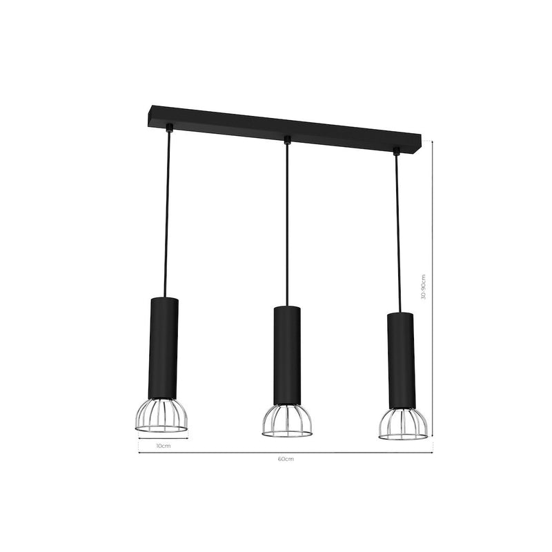 Milagro Dante 3L pendant lamp GU10