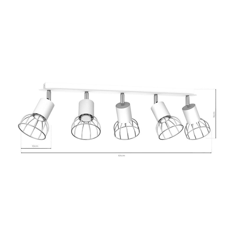 Milagro Dante 5L ceiling lamp GU10 H 16cm