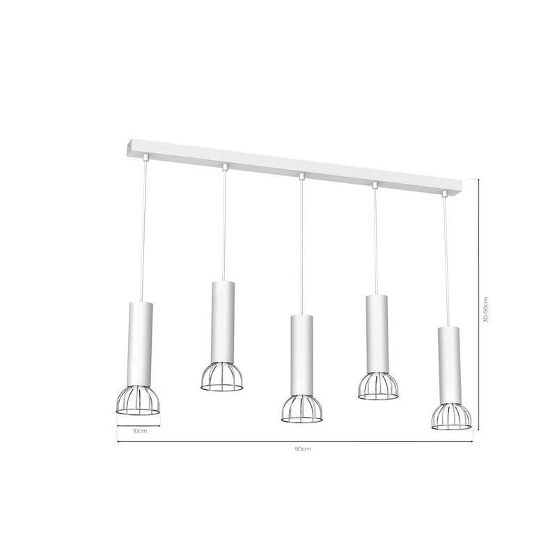 Milagro Dante 5L pendant lamp GU10
