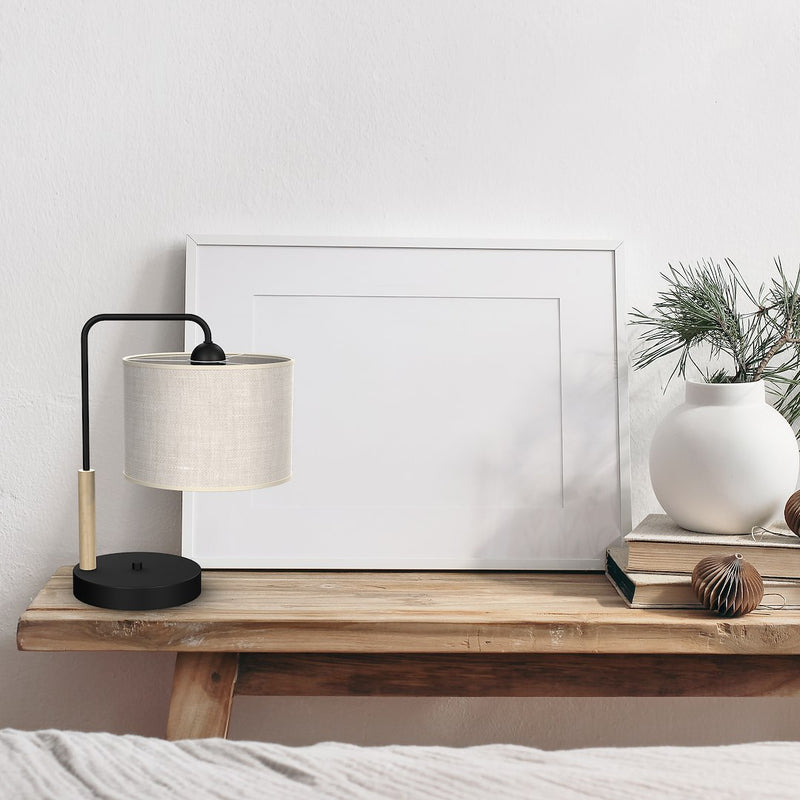 Milagro Atlanta 1L table lamp E27 H 37cm