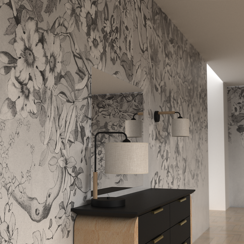 Milagro Atlanta 1L table lamp E27 H 37cm