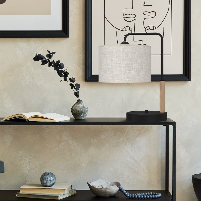 Milagro Atlanta 1L table lamp E27 H 37cm