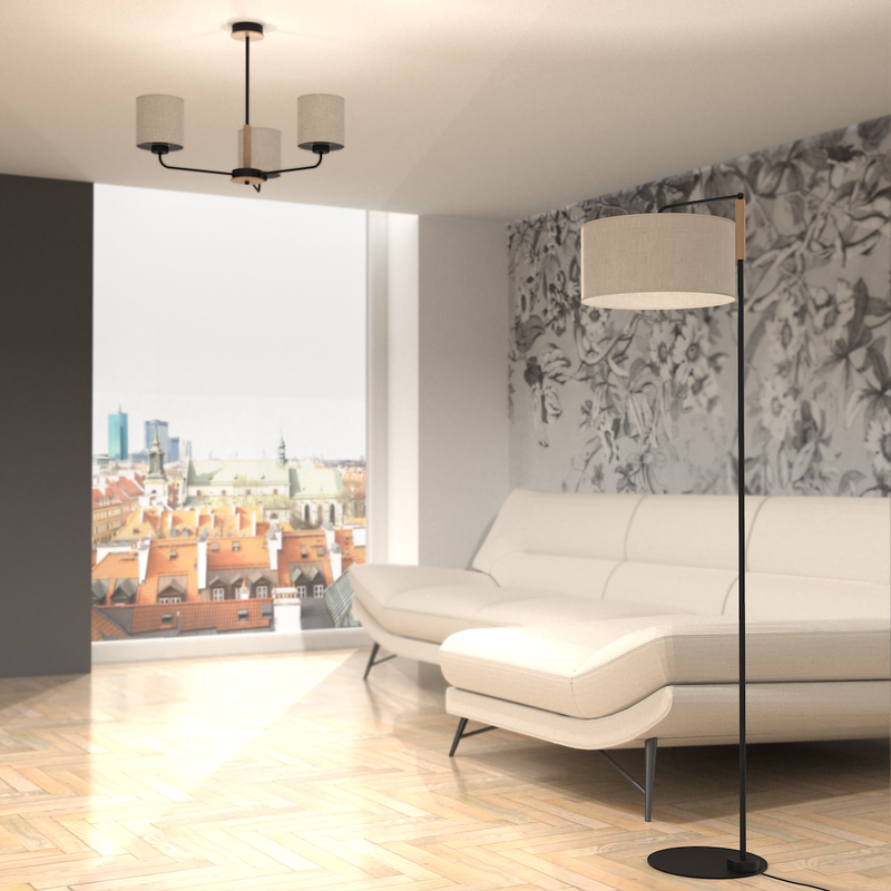 Milagro Atlanta 1L floor lamp E27 H 150cm