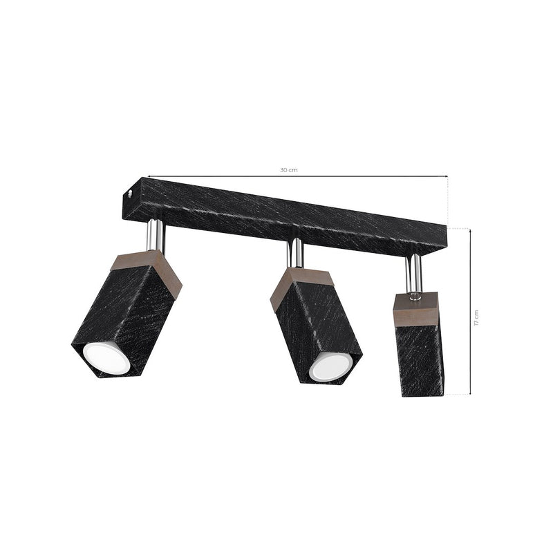 Milagro Solo 3L ceiling lamp GU10 H 17cm