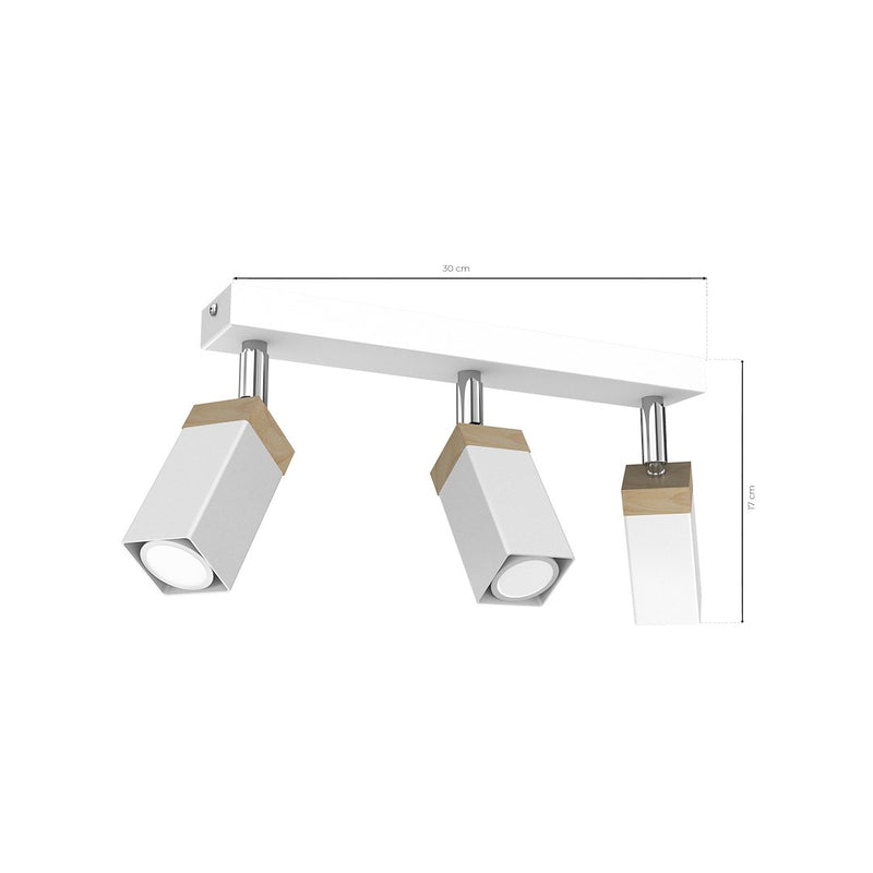 Milagro Solo 3L ceiling lamp GU10 H 17cm