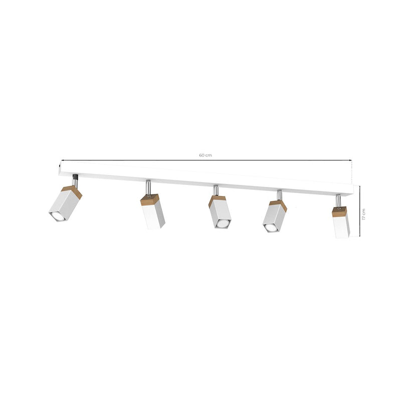 Milagro Solo 5L ceiling lamp GU10 H 17cm