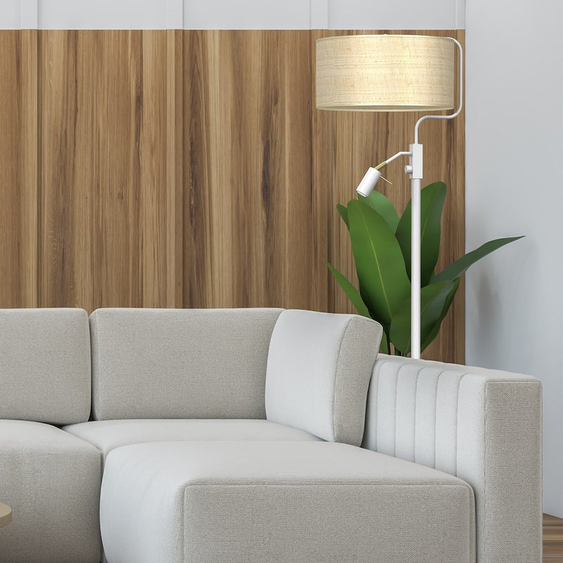 Milagro Marshal 2L floor lamp E27 / GU10, white H 150cm