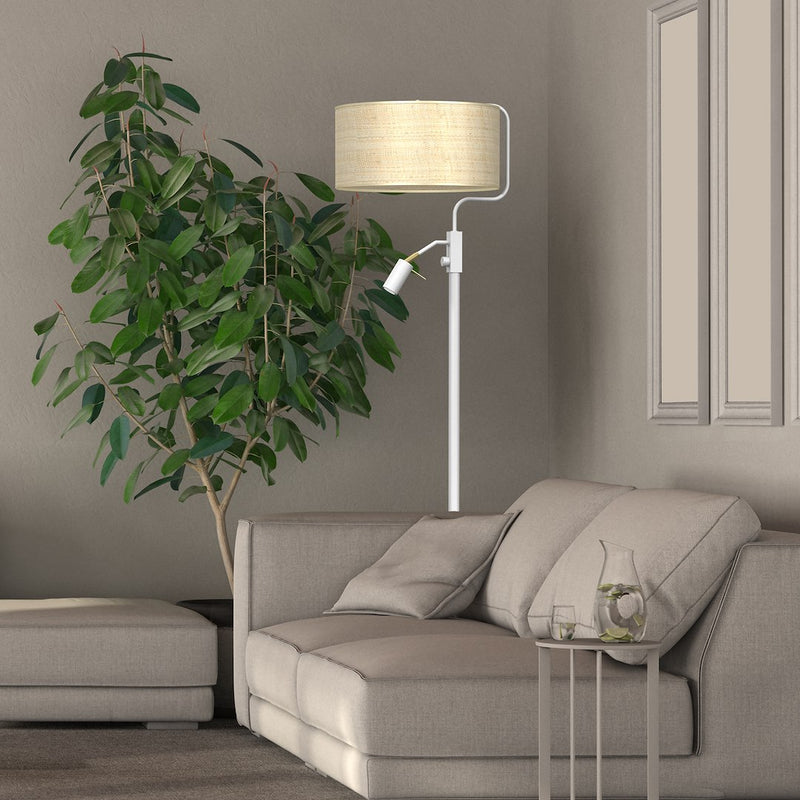 Milagro Marshal 2L floor lamp E27 / GU10, white H 150cm