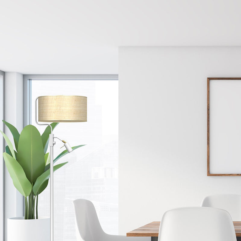 Milagro Marshal 2L floor lamp E27 / GU10, white H 150cm