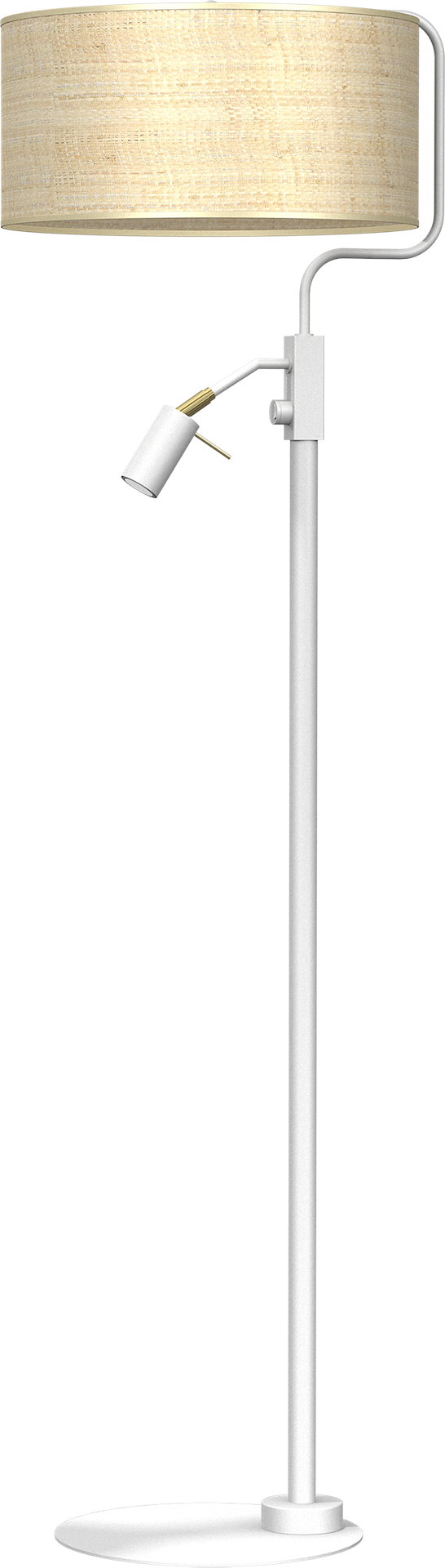 Milagro Marshal 2L floor lamp E27 / GU10, white H 150cm