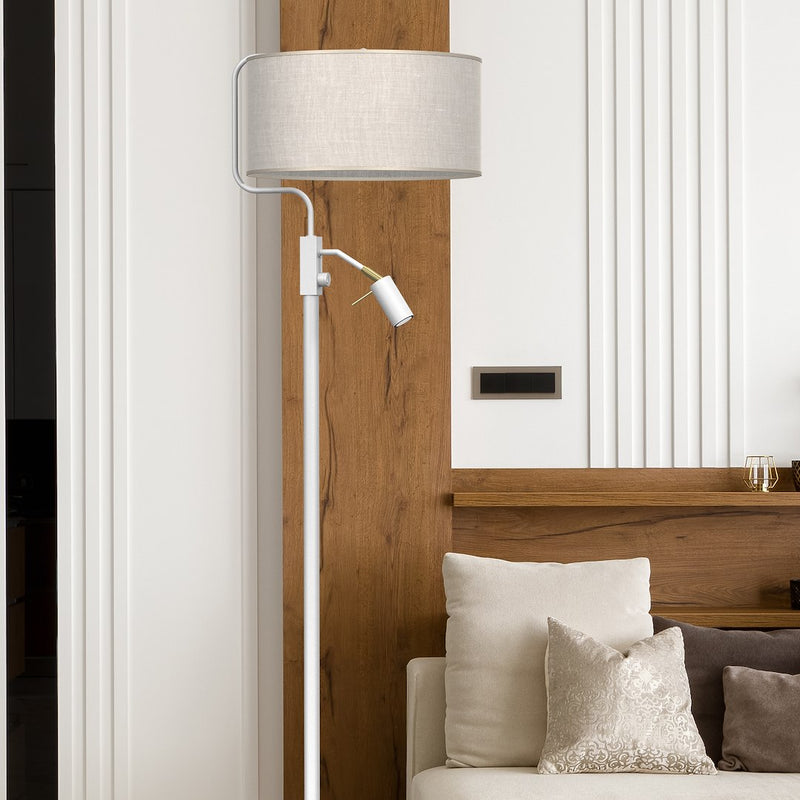 Milagro Lino 2L floor lamp E27 / GU10, white H 150cm