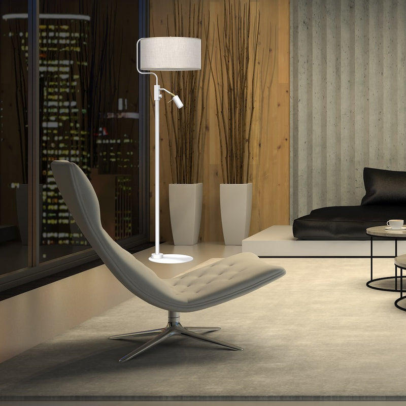 Milagro Lino 2L floor lamp E27 / GU10, white H 150cm