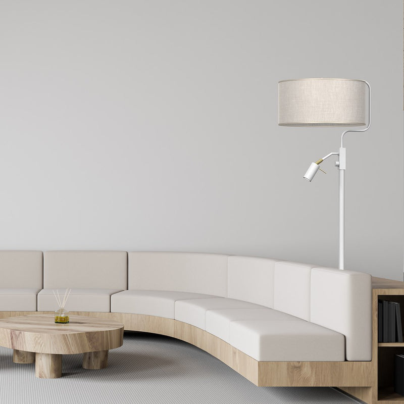Milagro Lino 2L floor lamp E27 / GU10, white H 150cm