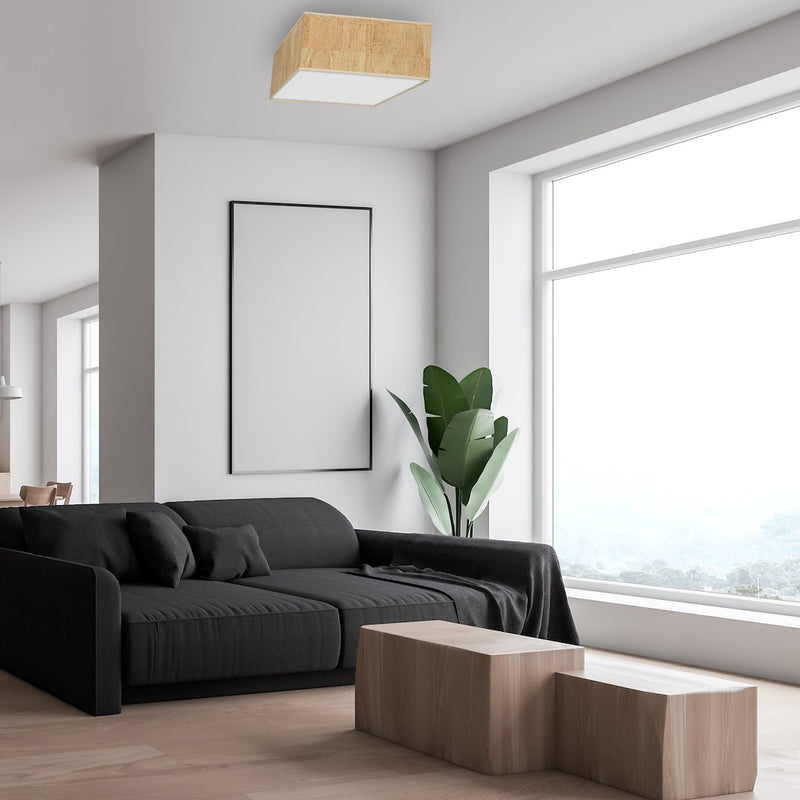 Milagro Cork 2L ceiling lamp E27 H 13cm