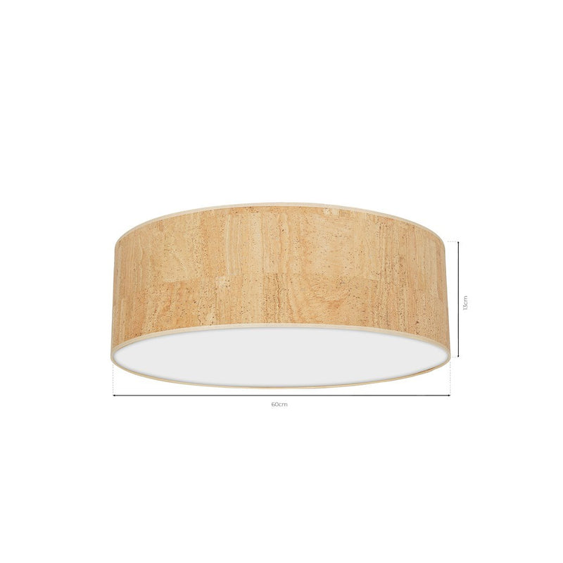 Milagro Cork 3L ceiling lamp E27 H 13cm