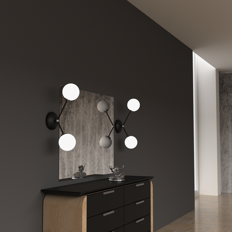 Milagro Joy 2L wall sconce lamp E14 H 52cm