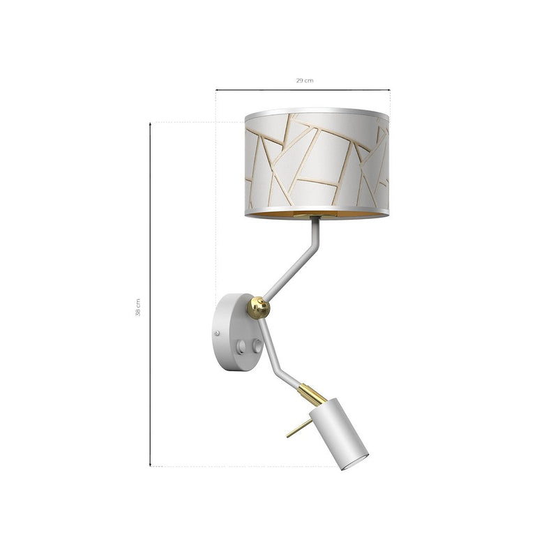 Milagro Ziggy 2L wall sconce lamp E27 / GU10 H 38cm