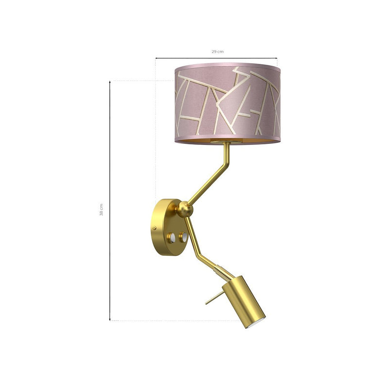 Milagro Ziggy 2L wall sconce lamp E27 / GU10 H 38cm