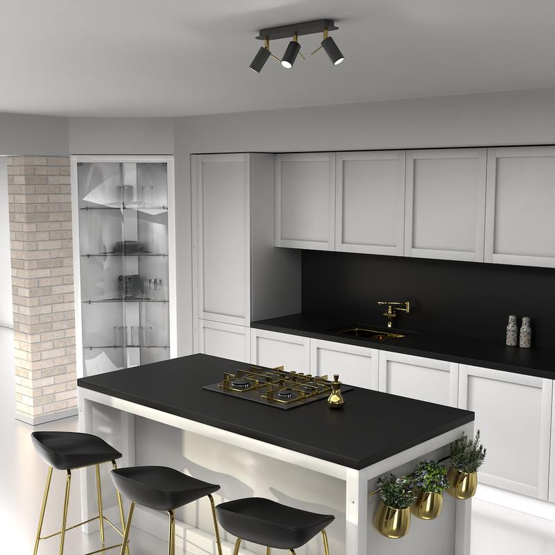 Milagro Preston 3L ceiling lamp GU10 H 14cm