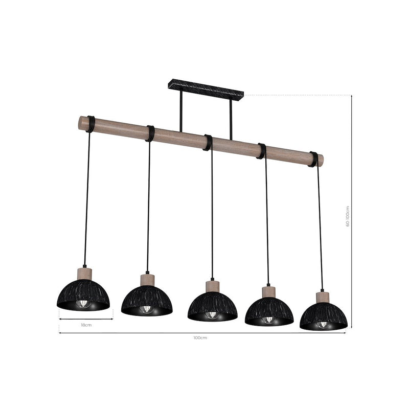 Milagro Eric 5L pendant lamp E27