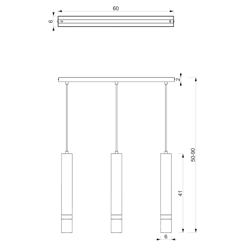 Milagro Joker 3L pendant lamp GU10
