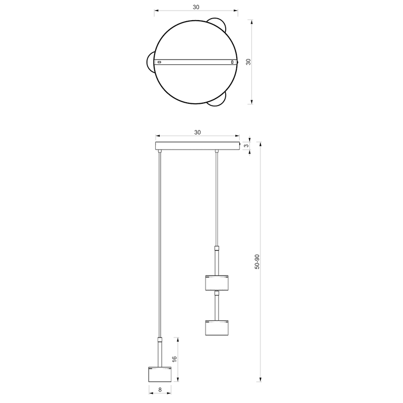 Milagro Arena pendant lamp GX53