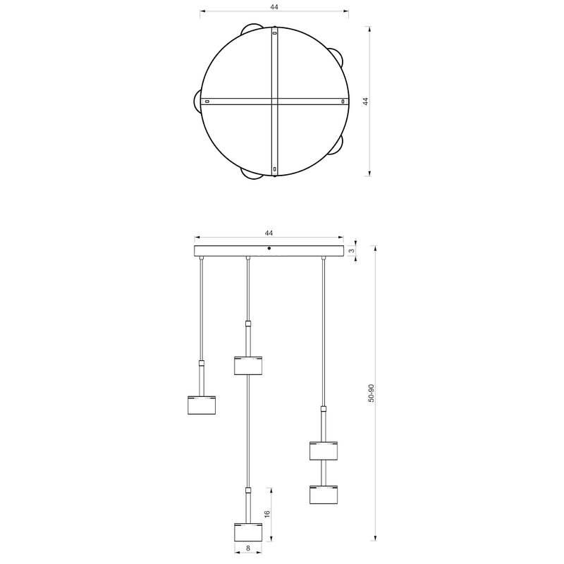 Milagro Arena pendant lamp GX53