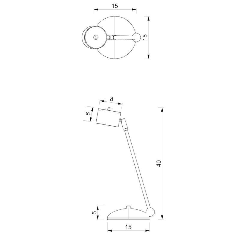 Milagro Arena desk lamp GX53 H 40cm