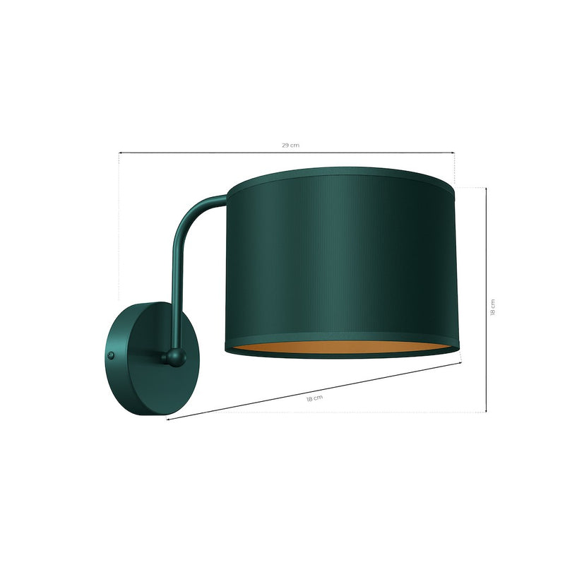 Milagro Verde wall sconce lamp E27 H 18cm