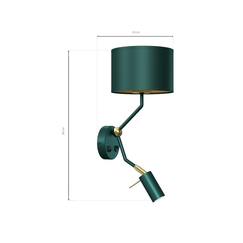 Milagro Verde 2L wall sconce lamp E27 / GU10 H 38cm