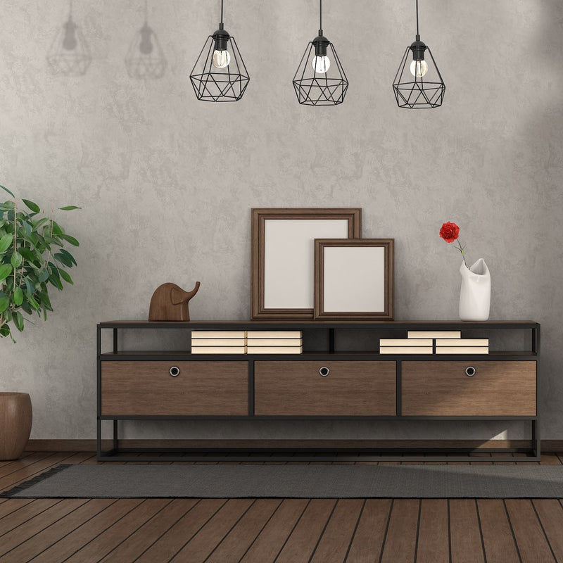 Milagro Acero 3L pendant lamp E27